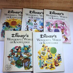 Disney's Yearbooks Wonderful World of Knowledge Vintage 1977 1983 1984 1985 1986